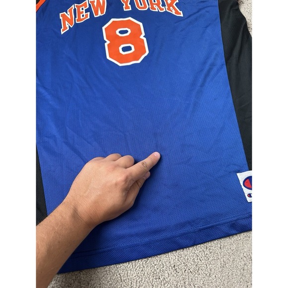 Vintage Mens Jersey NBA Champion New York Knicks #8 Latrell Sprewell, Size XL 48 - Picture 9 of 9